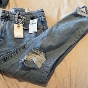 Good American Petite Skinny Ripped Denim Jeans